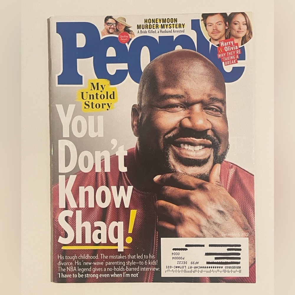 People Magazine December 5 2022 - Shaq Feature (Shaquille O'Neal) + Harry Styles
